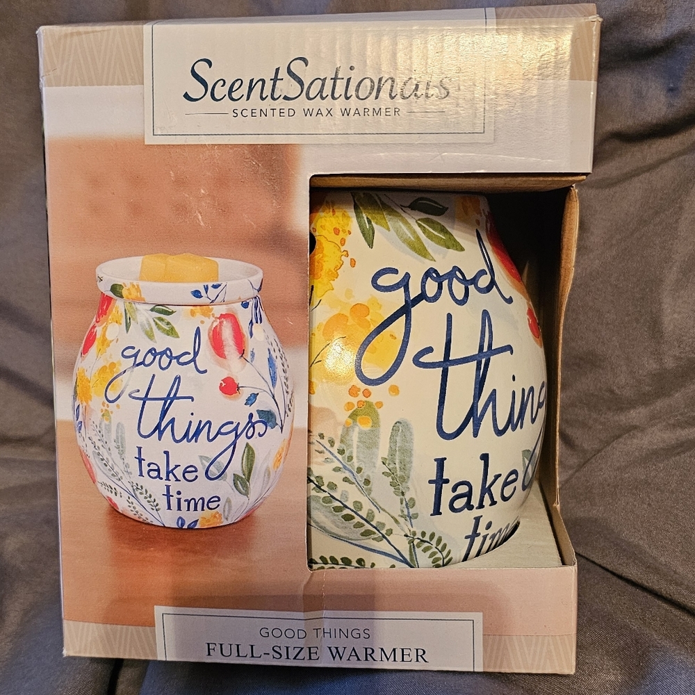 Scentsationals Full Size Wax Warmer "Good Things take time"